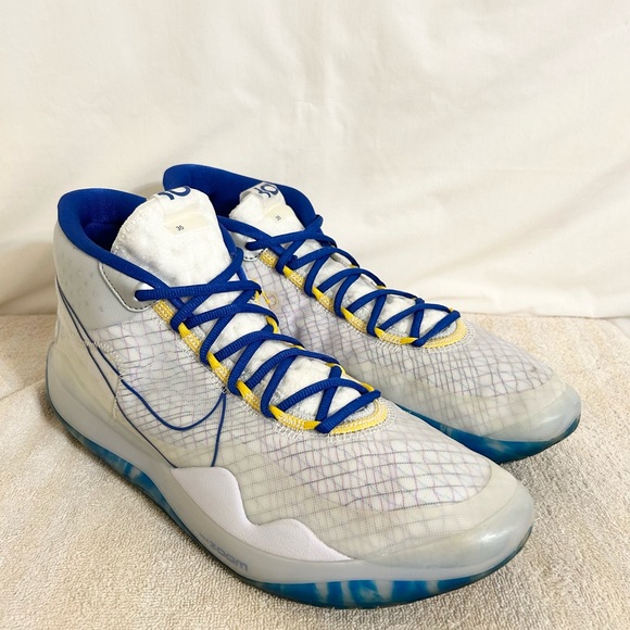 Nike KD 12 Warriors Home White/Blue size 14 MEN’S BASKETBALL SHOES - Picture 2 of 8